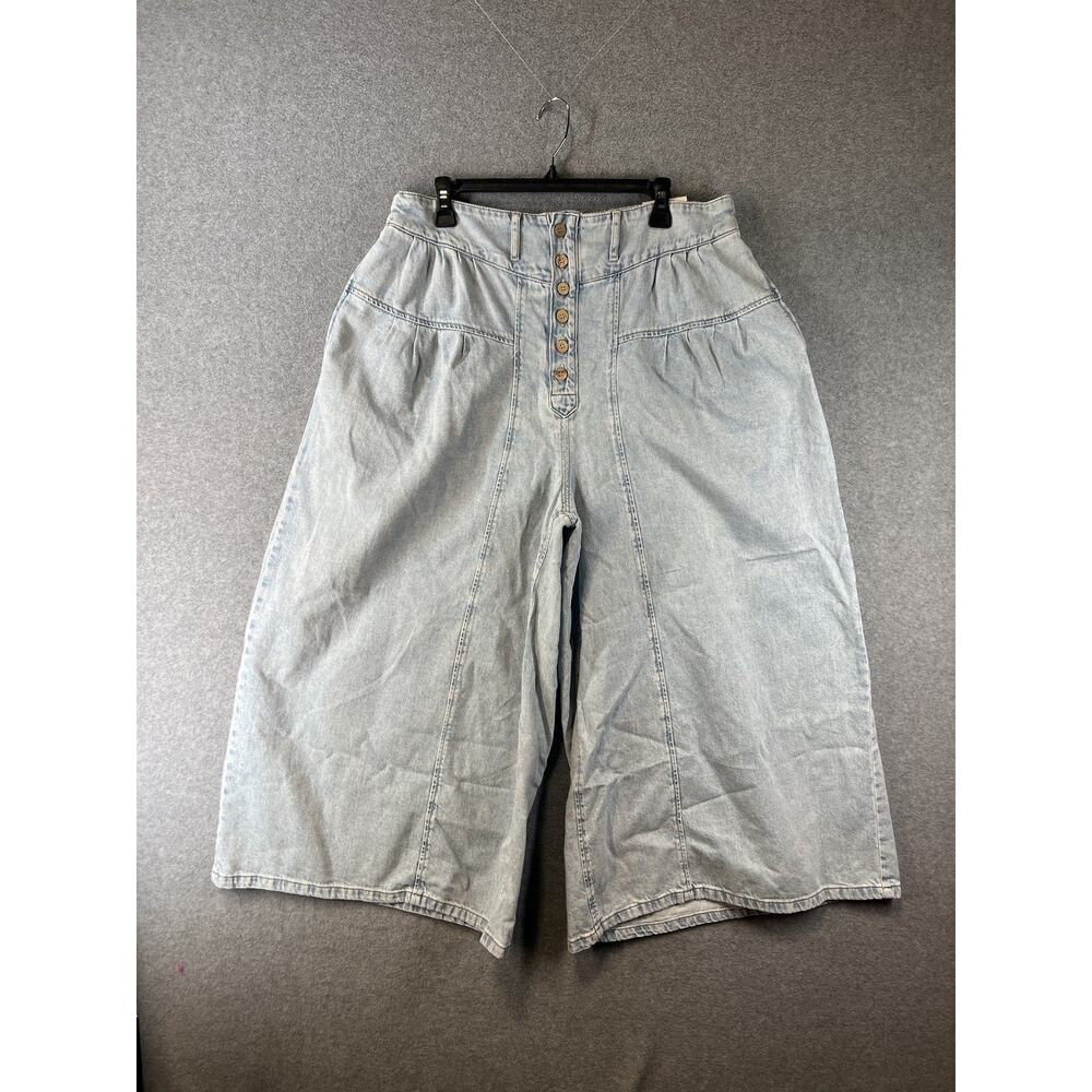 Free People We The Free Blossom Meadow Pull-On Jeans Size XLarge Light Sunny Day